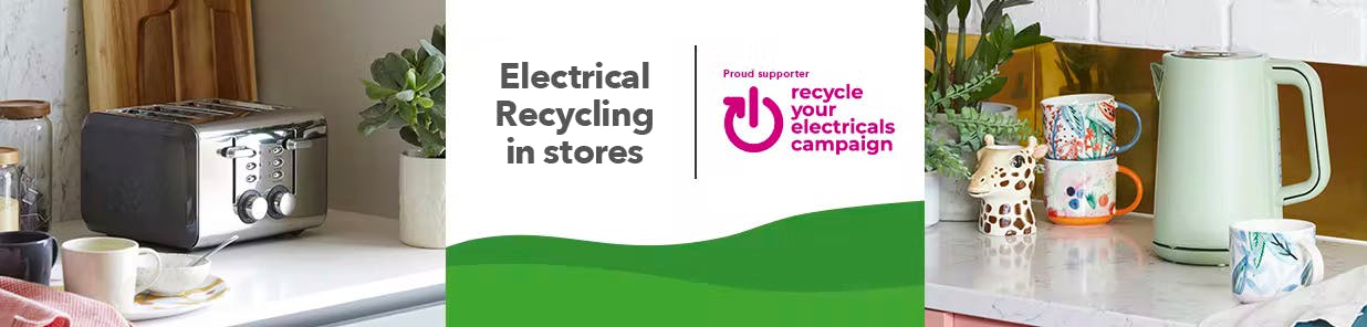 Discarded electricals is the fastest growing waste stream in the world, so when you buy a new electrical from us we'll recycle your old one for free.