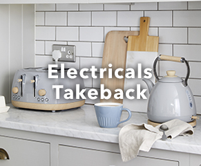 Buy a new electrical item from us and we’ll recycle your old one for free.