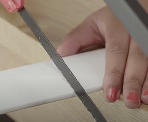 5. If your blind is supplied with a valance, trim this to size.