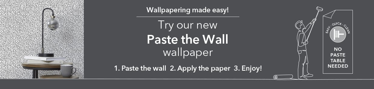 Less mess, less faff, and less space needed. Just paste the wall and apply the paper