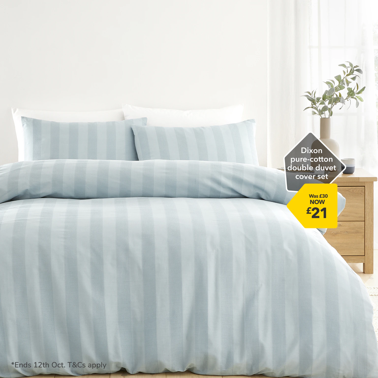Dixon pure-cotton double duvet cover set