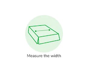 Measure the width in cms from side to side of the mattress.