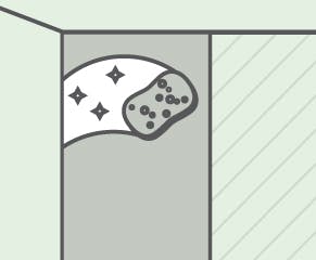 2. If your current wallpaper had a backing (they’re common with vinyl or peelable papers) simply soak it off.