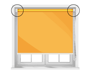 For roller blinds remove 3.2cm/1.2" from the width of your window to allow room for the operating mechanism.