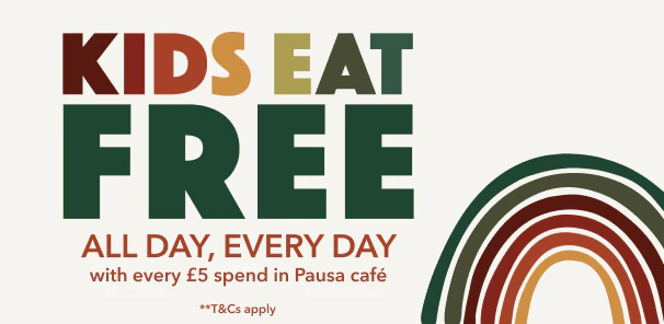 Kids eat free with every £5 spent*