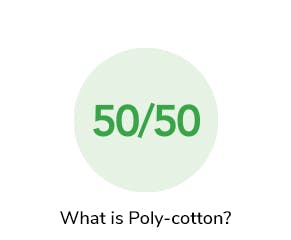 Made from a blend of durable polyester and soft cotton, which brings together the easy non-iron properties of polyester and the soft and cosy properties of cotton.
