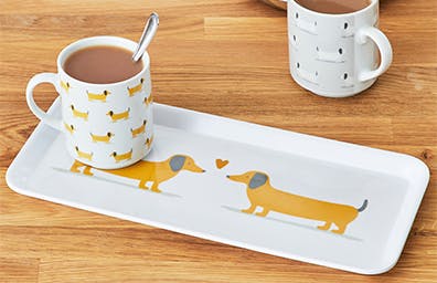 Bertie Sausage Dog Tea Tray