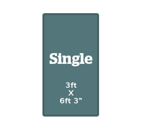 3ft x 6ft 3"