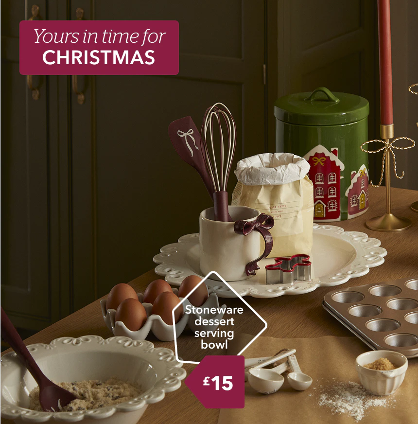 Stoneware dessert serving bowl £15