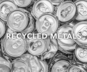 Manufacturing recycled metals – from aluminium, steel and copper to iron, tin and zinc – helps conserve the planet’s mineral resources and reduce our carbon footprint, compared to manufacturing virgin metals.