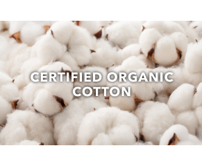 Our organic cotton is certified to either the Organic Content Standard (OCS) or the Global Organic Textile Standard (GOTS). It’s grown without using synthetic fertilisers or pesticides, to promote healthier soil and safer working conditions for farmers compared with conventional methods.