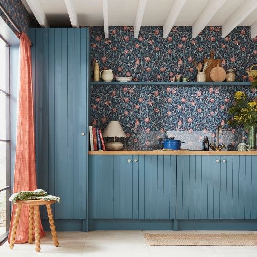 Wallpaper in a kitchen