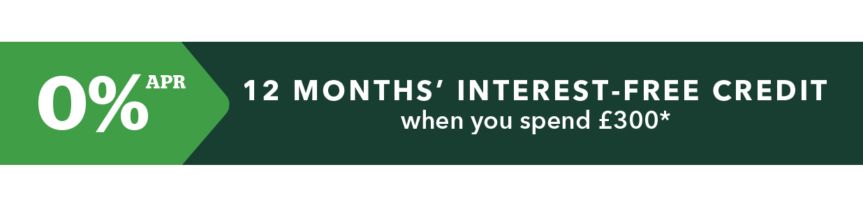 12 months interest free credit when you spend £300*