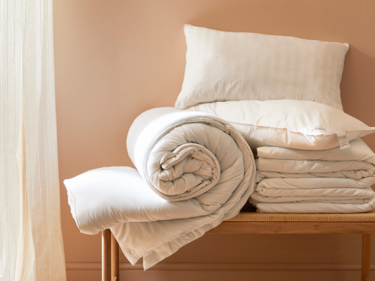 fogarty curled feather pillows