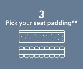 Choose from supportive foam or sink-into-softness fibre fillings. 