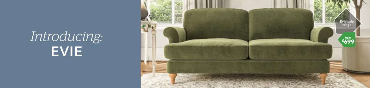 With its elegant profile and compact design, the Evie 3 Seater Sofa fits effortlessly into any space, adding a touch of sophistication to your home. The slender scroll arms and lugged seat cushions give it a refined, classic look, while the fibre-filled back cushions provide excellent support and comfort. Customisable in fabric type, colour, cushion filling, and leg finish, this sofa can be tailored to complement your personal style.