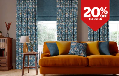 20% off custom curtains, blinds & more