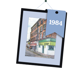 Our first high street store opened in Churchgate, Leicester.