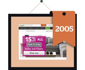 Our first shoppable website went live. We set up our first web fulfilment centre below our Radcliffe store and opened our Customer Service Centre at the back of the same store – it’s still there today!