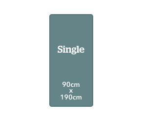90cm x 190cm (3'0" x 6'2")