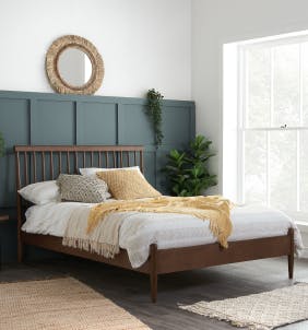 Wooden bed frame