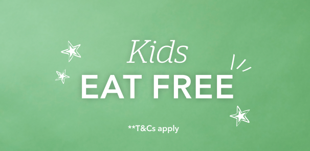 Kids eat free with every £4 spent in the café**