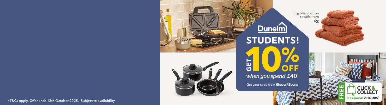 Students, get 10% off in-store and online...