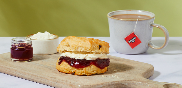Cream Tea for One* £3.95 *Breakfast tea or regular Americano
