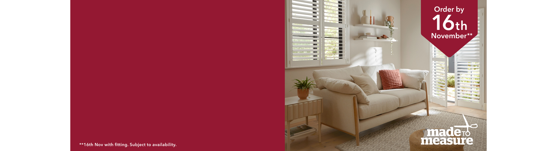 Made to Measure shutters for Christmas