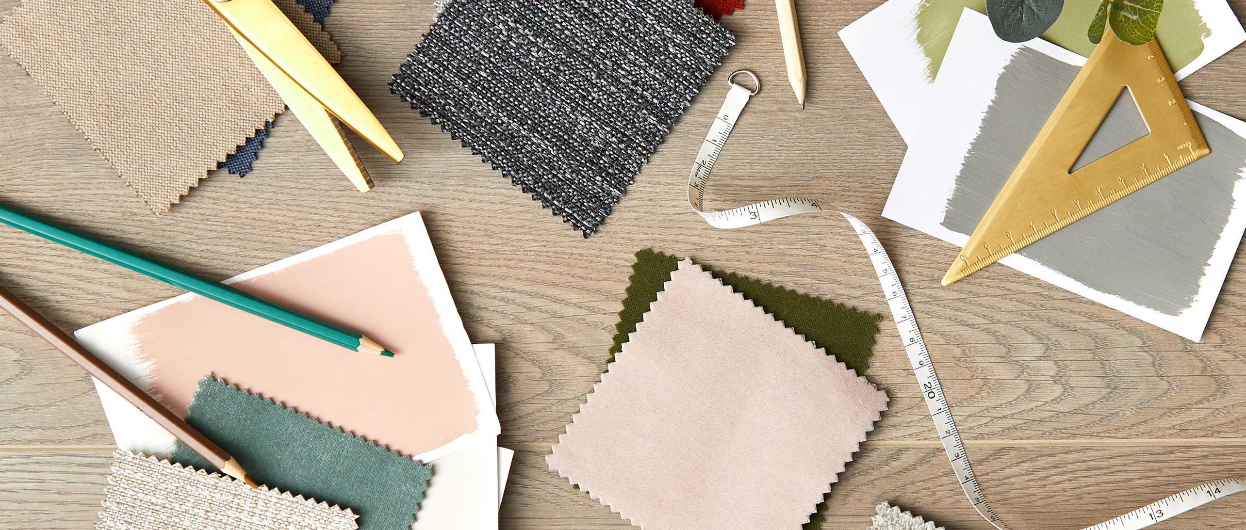 Fabric swatches mood board