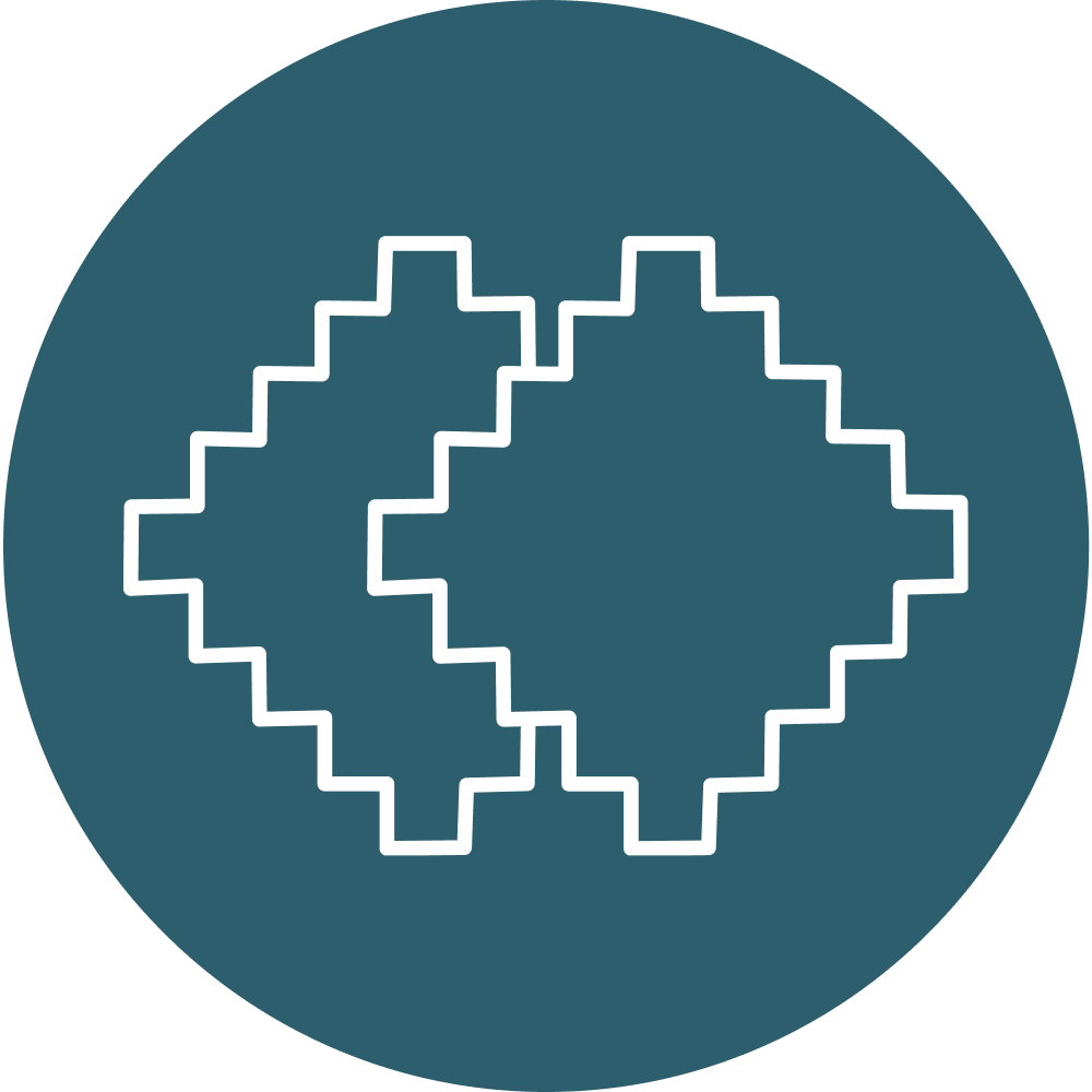 An illustration of two fabric swatches