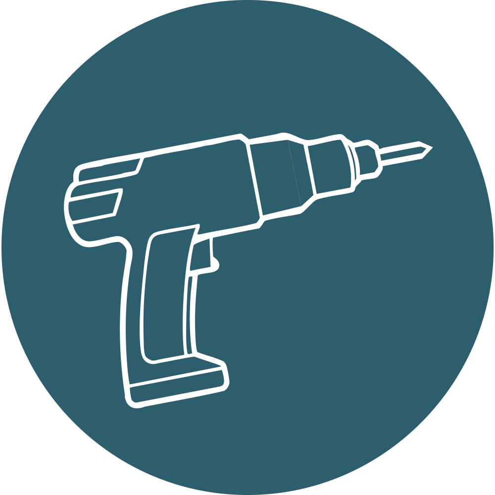 An illustration of a drill