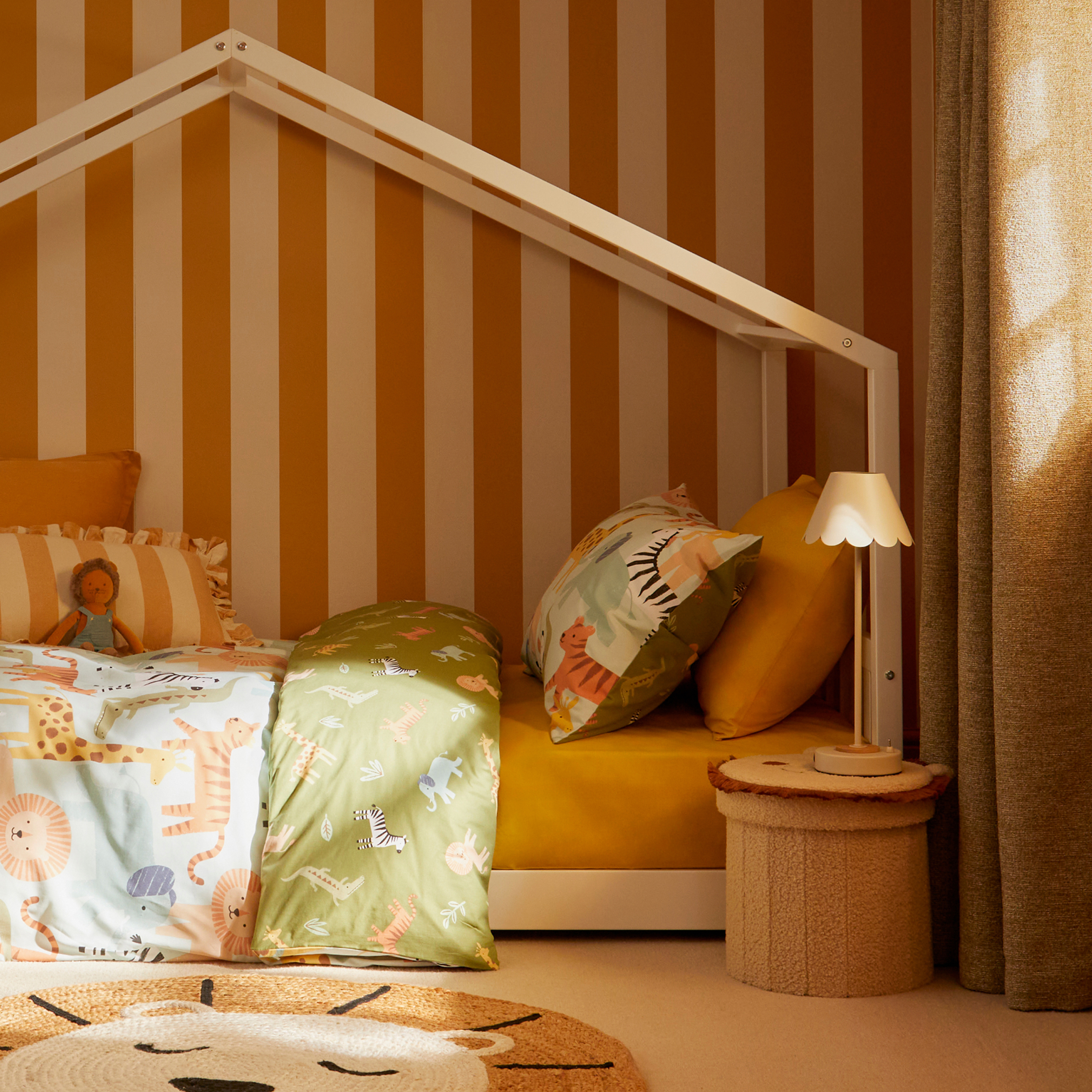 Lion storage ottoman £12