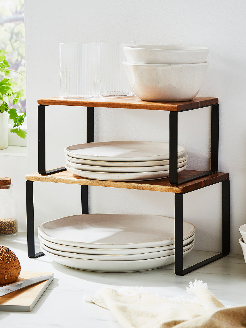 Acacia 2 piece storage rack £15