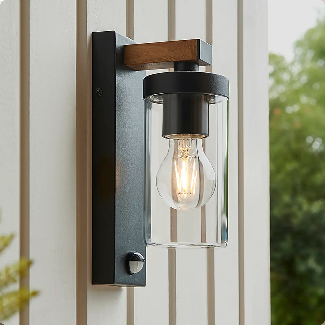 Fulton Industrial PIR Sensor Outdoor Wall Light
