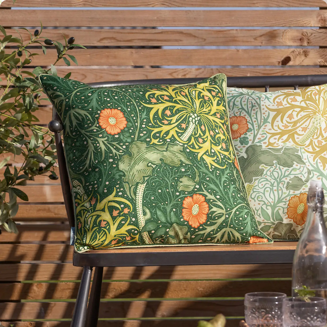 Morris & Co. Seaweed Outdoor Square Cushion