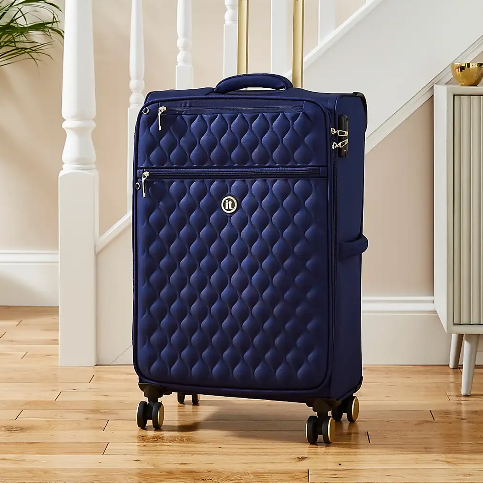 IT Luggage Glimmering Soft Shell Suitcase