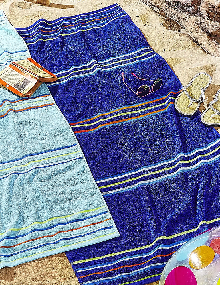 Set of 2 Catherine Lansfield Rainbow Cotton Beach Towel