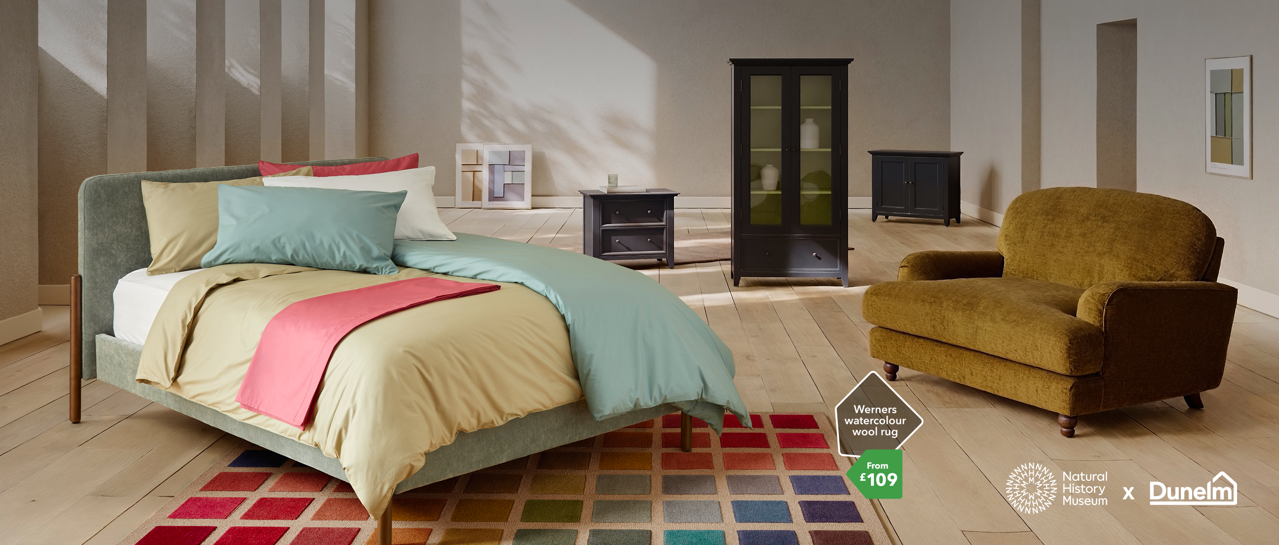 Natural History Museum x Dunelm. Werners wool rug - From £109