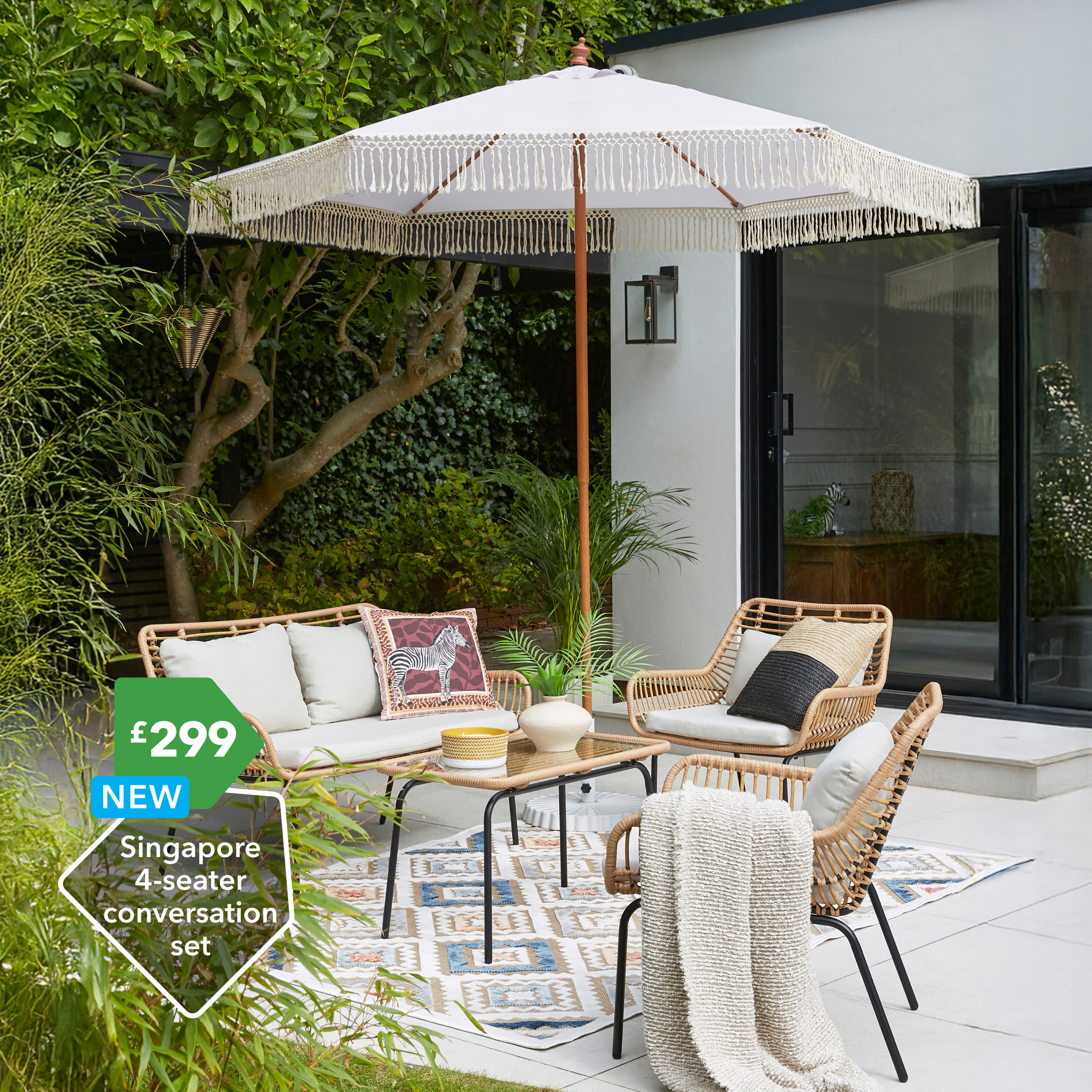 Singapore 4-seater conversation set