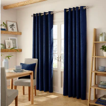Blue curtains