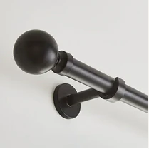 Black curtain pole