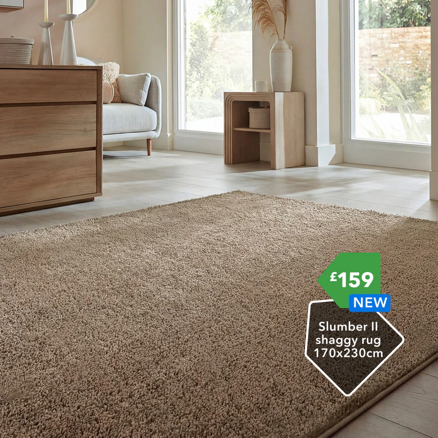 Slumber II shaggy rug 170x230cm £159