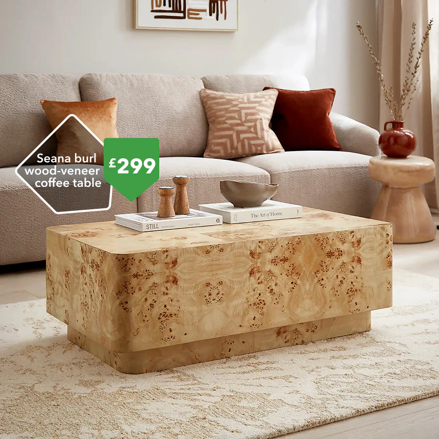 Seana
burl wood-veneer coffee table £299