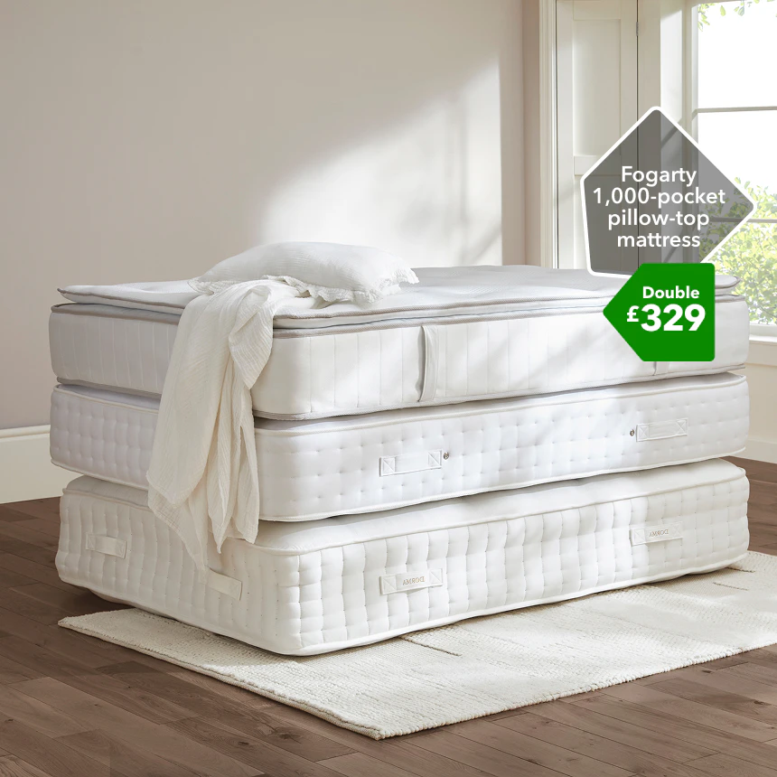 Fogarty
1,000-pocket
pillow-top
mattress double £329