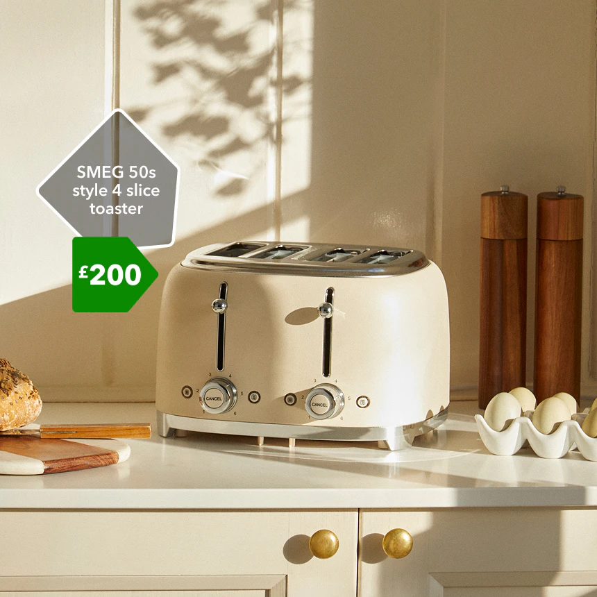 SMEG 50s
style 4 slice
toaster £200