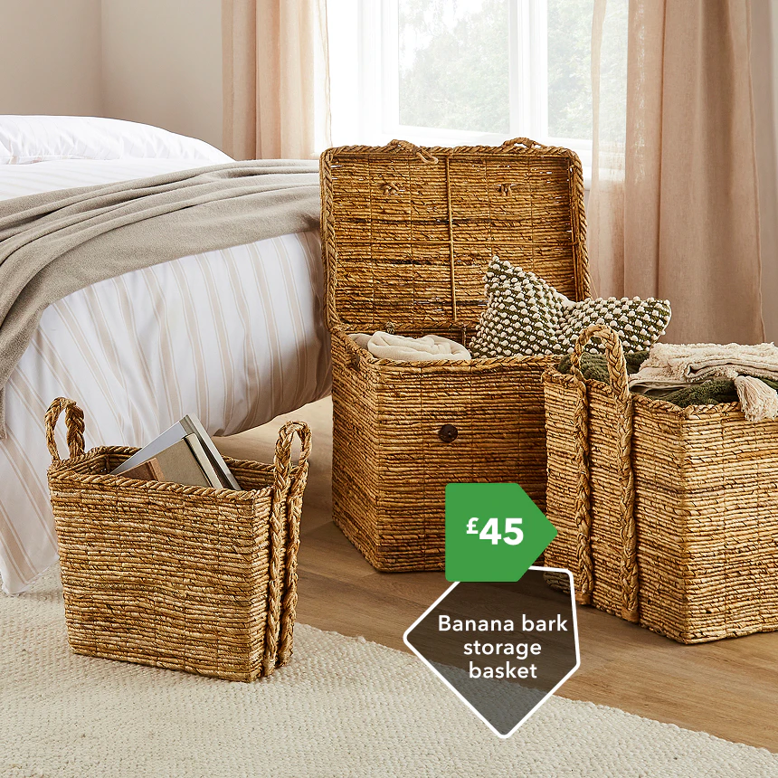 Banana bark storage basket £45