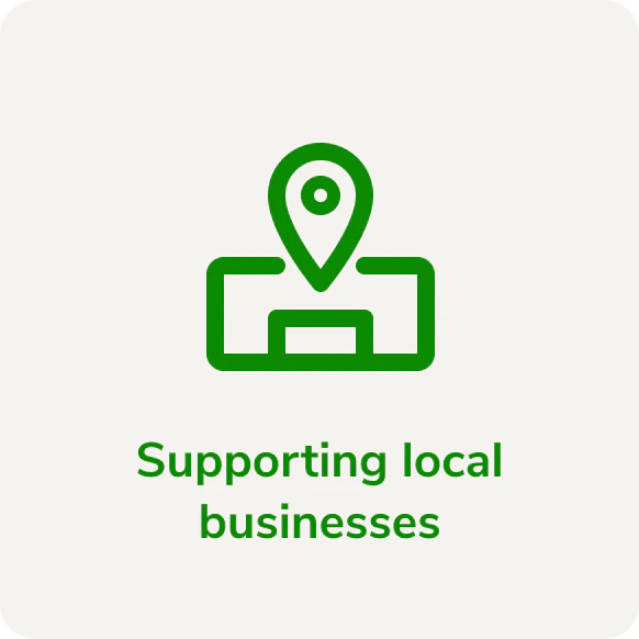 Supporting local businesses