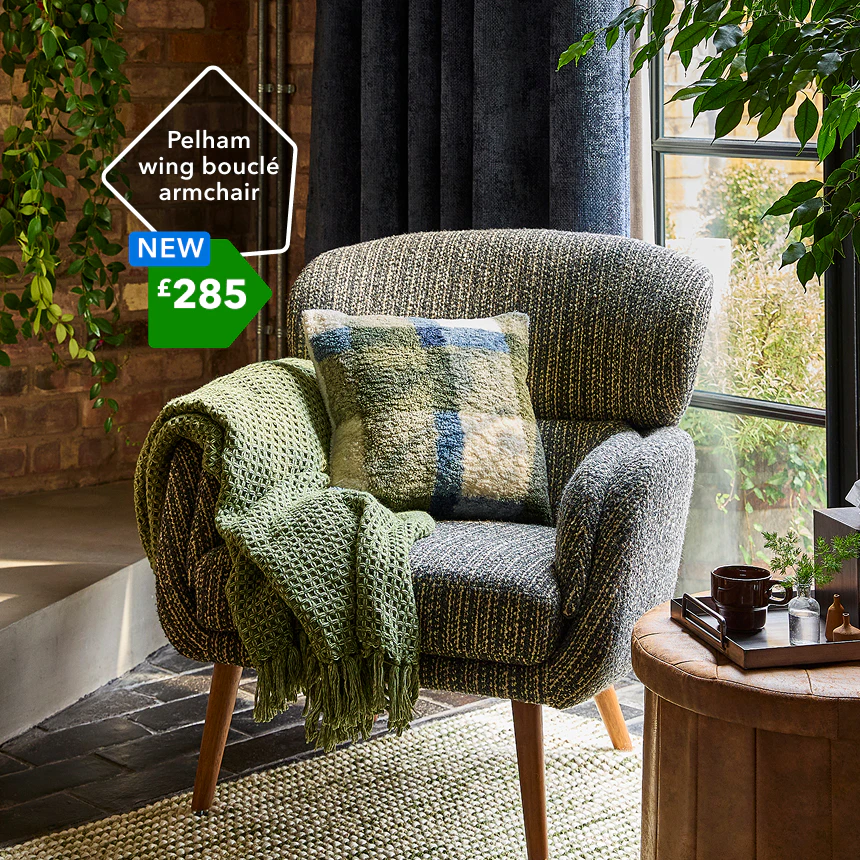 Pelham
wing bouclé
armchair £285