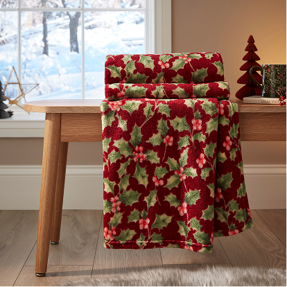 Soft fleece throw
